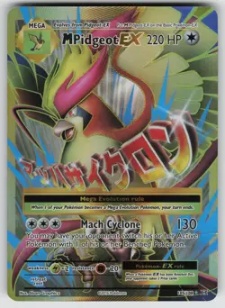 M Pidgeot EX 105/108 Ultra Rare Evolutions Pokemon Holo Heavily Played - Image 1