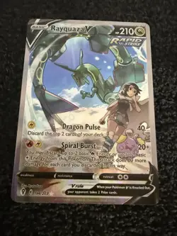 Rayquaza V 194/203 Evolving Skies Alternate Art Raw Ungraded Pokemon Card - Image 1