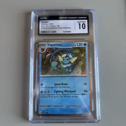 Pokemon Vaporeon 168 Sv: Scarlet & Violet Promo Cosmos Holo CGC 10 English Card - Image 1