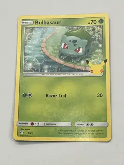 Bulbasaur 1/25 McDonald's 25th Anniversary Stamped Promo 2021 Pokemon NM - Image 2