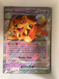 Dachsbun ex 67/142 Double Rare Stellar Crown Pokemon Holo Near Mint - Image 1