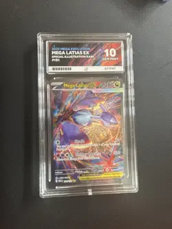 Pokemon TCG Mega Latias ex 181/132 MEGA EVOLUTION SIR ACE 10 *Perfect Subgrades* - Image 2