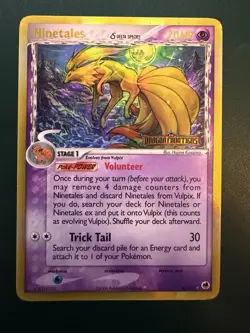 Ninetails, Pokemon TCG, 8/101 EX Dragon Frontiers, NM/LP, Stamped Holofoil - Image 1