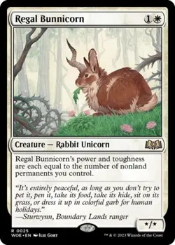 ~ Regal Bunnicorn ~ NM ~ Wilds of Eldraine ~ MTG ~ - Image 1