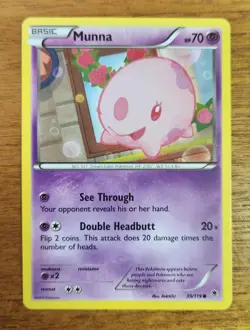 Munna Pokemon Card, Phantom Forces Set 39/119 - Image 1