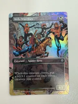 Web-Warriors Foil Borderless MTG Magic the Gathering Card NM Near Mint SPM - Image 1