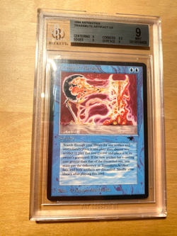 MTG Transmute Artifact Antiquities Beckett Graded 9 Mint - Image 1