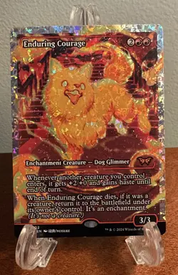 MTG Enduring Courage Showcase Fracture Foil Duskmourn DSK 402 English Magic LP - Image 1