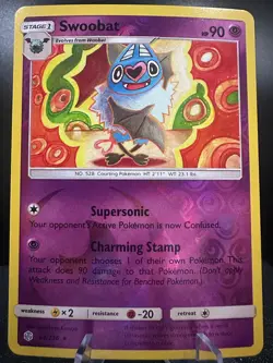 Swoobat 88/236 Cosmic Eclipse Pokemon Reverse Holo Near Mint - Image 1