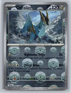 Cobalion (Poke Ball Pattern) 066/086 Holo Rare Black Bolt Pokemon Near Mint - Image 1