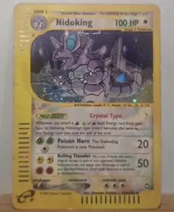 Pokemon Card-Nidoking-Holo-Aquapolis-150/147-Crystal-ENG-Played - Image 1