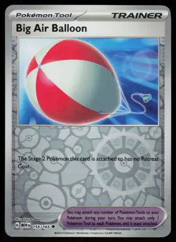 Big Air Balloon 155/165 Uncommon 151 Pokemon Reverse Holo Near Mint - Image 1