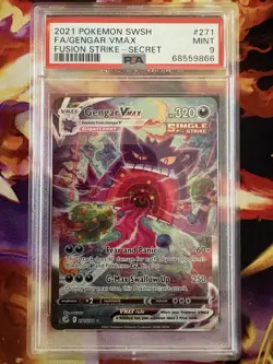PSA 9 GENGAR VMAX 271/264 | Fusion Strike Alt Art Pokemon Card MINT - Image 1