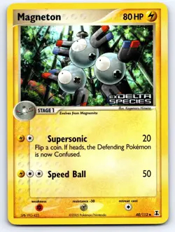 Magneton 48/113 Uncommon Delta Species Pokemon Reverse Holo Moderately Played - Image 1