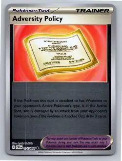 Adversity Policy 074/086 Uncommon Chaos Rising Pokemon Reverse Holo Near Mint - Image 1
