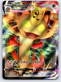 Meowth VMAX SWSH005 Holo Promo Sword & Shield Promo Pokemon Holo Near Mint - Image 1