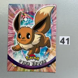 #133 Eevee Evoli ITALY Pokemon Karte Topps TV Animation Blaues Logo - Image 1