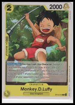 Ultra Deck: The Three Brothers #ST13-014 Monkey.D.Luffy (014) - Image 1
