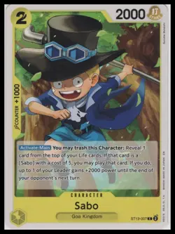 One Piece Ultra Deck: The Three Brothers #ST13-007 Sabo (007) - Image 1