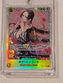 One Piece Card Game🏴‍☠COLOR: YELLOW PRB02-017 Boa Hancock SR FOIL NM TCG JPN - Image 1