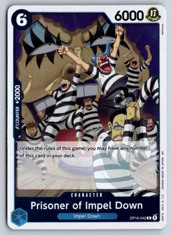 PRISONER OF IMPEL DOWN OP16-042 THE TIME OF BATTLE ONE PIECE FOIL NM - Image 1