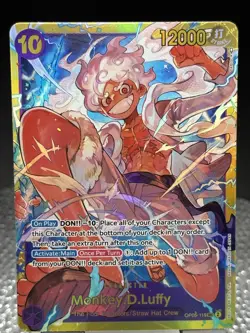 ONE PIECE TCG MONKEY D. LUFFY GEAR 5 SECRET RARE OP05-119 NEAR MINT ENGLISH CARD - Image 1