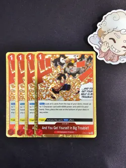 4x ST30-017 ..Trouble!!..Event Playset -One Piece Starter Deck EX: Luffy & Ace - Image 1