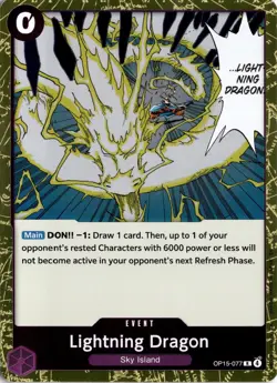 Lightning Dragon R Adventure on Kami's Island OP15-077 One Piece TCG - Image 1