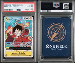 2024 ONE PIECE OP07-500 YEARS IN THE FUTURE #109 MONKEY D. LUFFY PSA 10 - Image 3