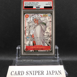 PSA 10 2024 One Piece Japanese Rayleigh Silvers OP08-118 Manga Rare Two Legends - Image 1