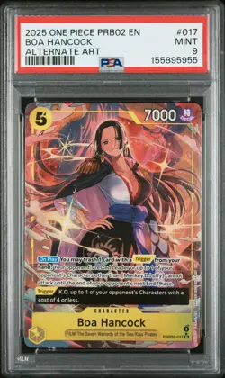 PSA 9 ONE PIECE PRB02 PREMIUM BOOSTER THE BEST VOL.2 017 BOA HANCOCK ALT ART - Image 1