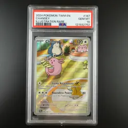 PSA 10 Chansey 187/167 Twilight Masquerade Holo Full Art Graded Pokemon Card - Image 1
