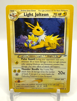 Pokemon Card - Light Jolteon Neo Destiny 48/105 Uncommon Non Holo - Image 1