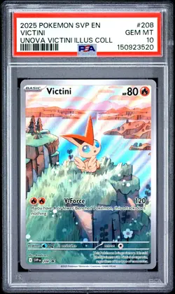 Pokemon Victini Sv Black Star Promo 208 Unova Illustration Collection PSA 10 - Image 1
