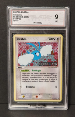 Swablu Stamped EX Deoxys 79/107 ITA Blade 9 - Carta Pokemon Gradata - Image 1