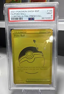 Pokemon TCG 2021 SWSH Promo Poke Ball Trainer Full Art Holo PSA 9 English - Image 1