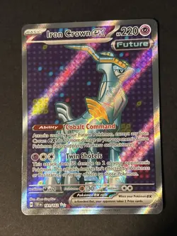 Pokemon Iron Crown ex 191/162 Temporal Forces Ultra Rare Full Art Holo - Image 1