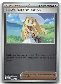 LILLIE'S DETERMINATION 119/132 UNCOMMON REVERSE HOLO MEGA EVOLUTION POKEMON NM/M - Image 1
