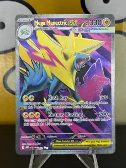 Pokemon Mega Evolutions Base Set Mega Manectric Ex Ultra Rare 158/132 - NM - Image 1