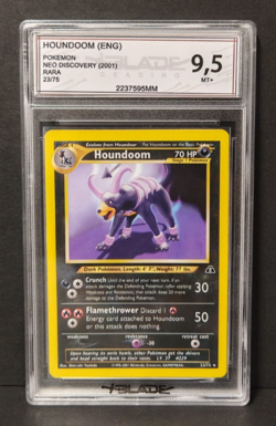 Houndoom Non Holo Neo Discovery 23/75 ENG Blade 9.5 - Carta Pokemon Gradata - Image 1