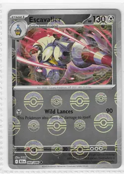 Escavalier (Poke Ball Pattern) 060/086 Holo Common Black Bolt Pokemon Near Mint - Image 1