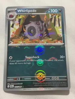 Pokemon TCG Whirlipede 055/086 Black Bolt (Poke Ball Pattern) - Image 1