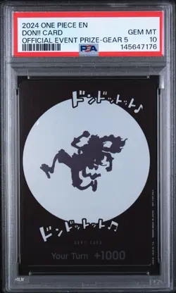Bandai One Piece DON!! Card Gear 5 Event Prize EN Foil Promo 2024 PSA 10 - Image 1