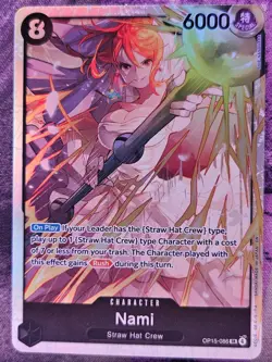 Nami OP15-086 Super Rare Adventure on Kami's Island One Piece Foil Near Mint - Image 1