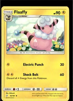 Pokemon Flaaffy 42/181 Team up Non Holo UnCommon 2 Card Lot - Image 1