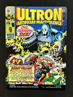 FOIL Ultron, Artificial Malevolence Borderless M 0401 MSH 2026 MTG - Image 1