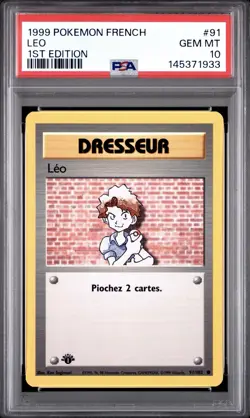 1999 Pokemon FRENCH 1st Edition Base Set Leo-Bill 91/102 PSA 10 GEM MINT - Image 1