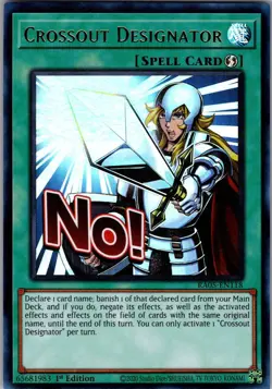 Crossout Designator RA05-EN118 Ultra Rare Yu-Gi-Oh 1st Edition NM/M - Image 1
