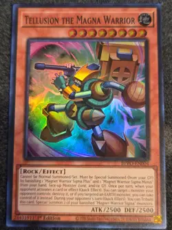 x1 Tellusion the Magna Warrior - BPRO-EN004 - Super Rare - 1st Edition Yu-Gi-Oh! - Image 1