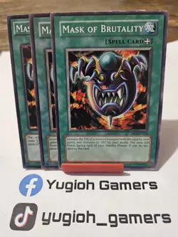 Yu-Gi-Oh Mask Of Brutality X3 Different Sets Common Light Played - Image 1